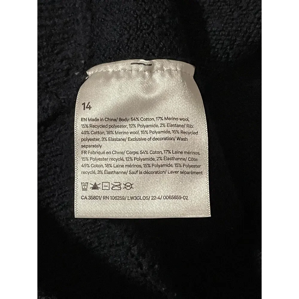 Lululemon Brushed Cotton Merino Blend Tunic Womens 14 Blue Turtleneck Oversized
